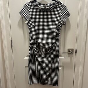 Sarah Campbell Women's Dress black White Gingham Size 10